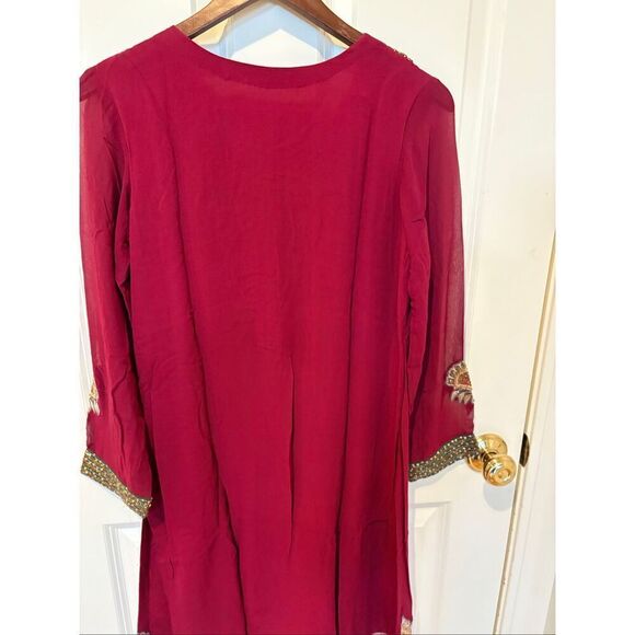 Fuschia Embellished Churidaar - Picture 6 of 15